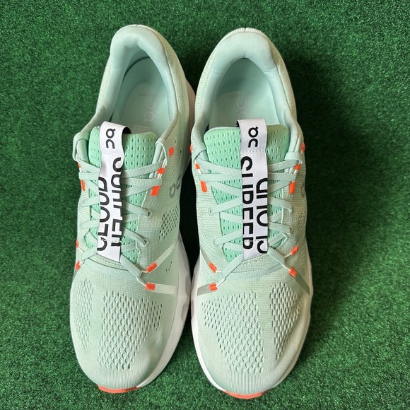 ON CloudSurfer Mens Size 14 Creek Aqua‎ White Running Shoes Athletic Sneakers
